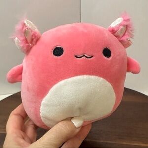 Squishmallow 5” Archie Axolotl Pink Plush – I Love SQUISH Edition – Rare HTF